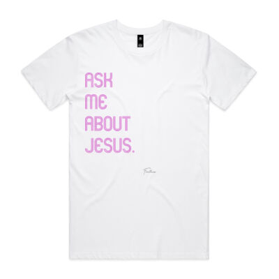Ask Me About Jesus - Pink Letters Thumbnail
